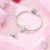 100% Copper Mother'S Love Heart Shiny Zirconia Beads 3Mm Diy Holiday Exquisite Jewelry Gift Making