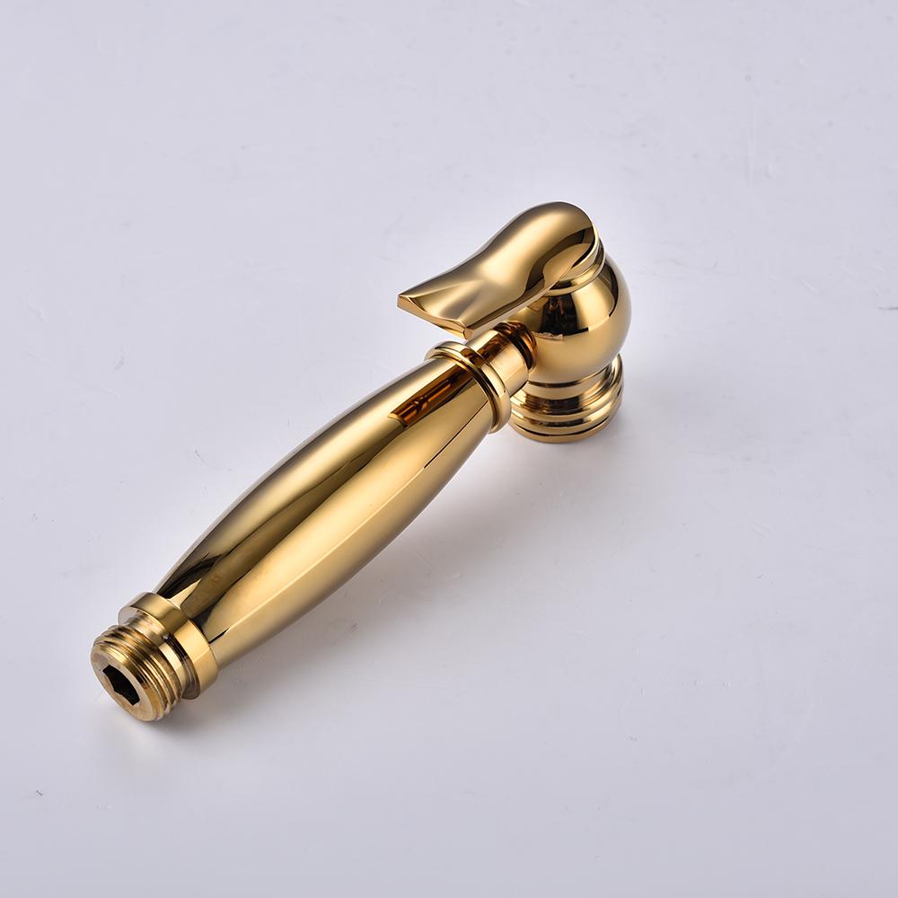 Titanium gold Brass Wall-mounted Handheld Bathroom Toilet Bidet Faucet Sprayer