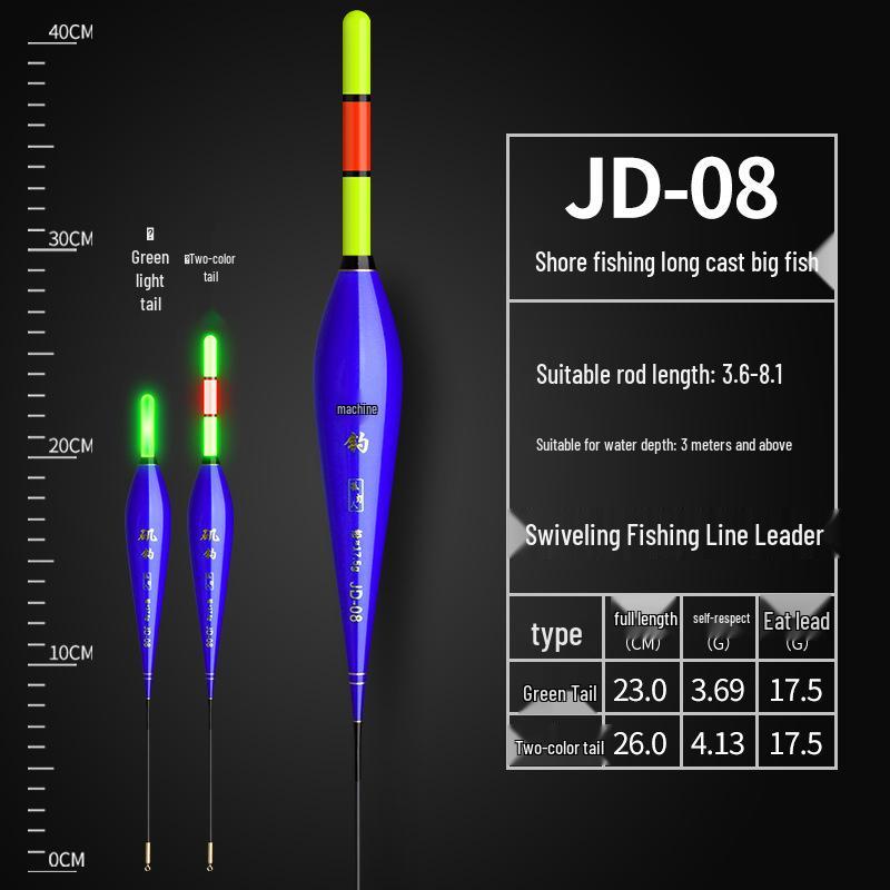 Dual-Use Electronic Fishing Float - Long Cast Sliding Rig for Day & Night, Big Fish and Carp, with Eye-Catching Night Light