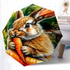 1pc Sturdy 8-Bone Auto Umbrella, Rabbit Umbrella, Digital Printed, Foldable Umbrella for On-the-Go Outdoor Use