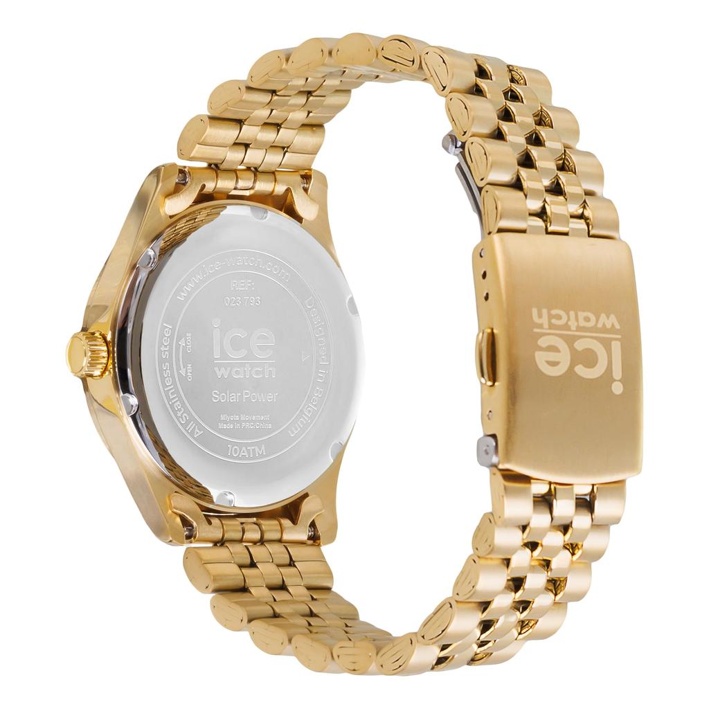 Autorisierter Distributor Ice Watch Uhr Solaruhr Damen 023793 Gold Burgunderrot Klein Solar Aufladbar Sekundenzeiger Wasserdicht [Ice-watch] [ICE steel]