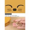 PU Leather Pu Cosmetic Bag Keychain Mini Storage Bag Practical Cat Shape Makeup Bag  Student