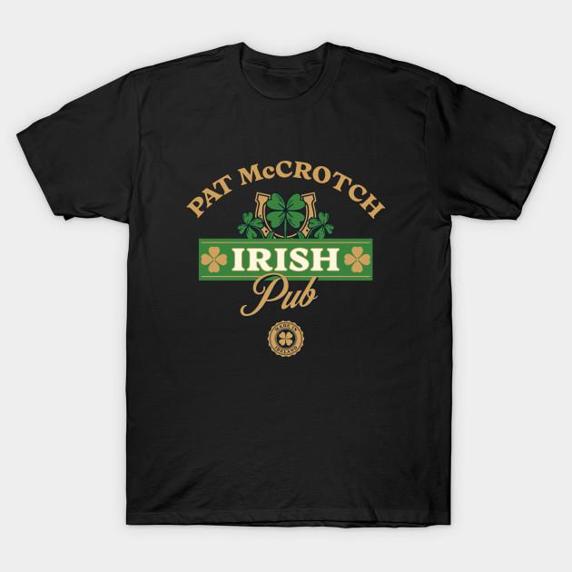 Men Black Print T-shirt Pat Mccrotch Irish Pub No-Cut Transfer Paper Print Cotton Tshirt 2XL чёрный