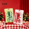 Festive Theme Pens for Homework 6PCS Christmas Stationery Set Students, Cute Patterns Print Student Reward Gifts Practical School Supplies,
