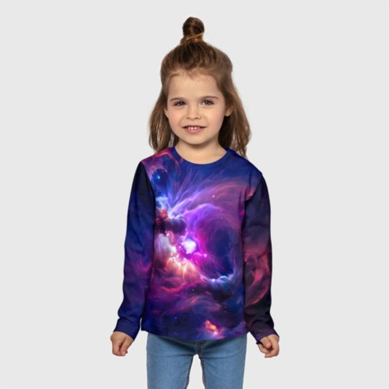 

Children s Unicorn Print Tie Dye Cute T-shirts Boys Long Sleeved Fashionable Soft Comfortable Top 170