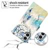 For iPhone 17 Leather Case Pattern Printing Wallet Stand Mobile Cover with Strap
