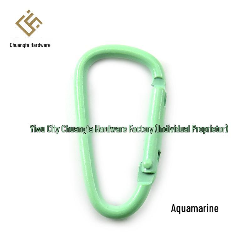 Bunter Aluminiumlegierung D-Ring Karabiner Schlüsselanhänger Tasche Haken (DIY Schmuckzubehör)