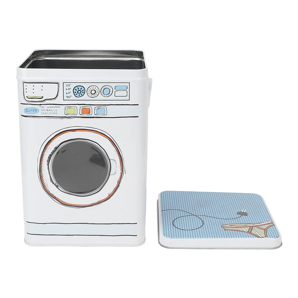 Laundry Powder Metal Box Large Capacity Metal Laundry Detergent Canister Container for Storing Washing Tablets Blue