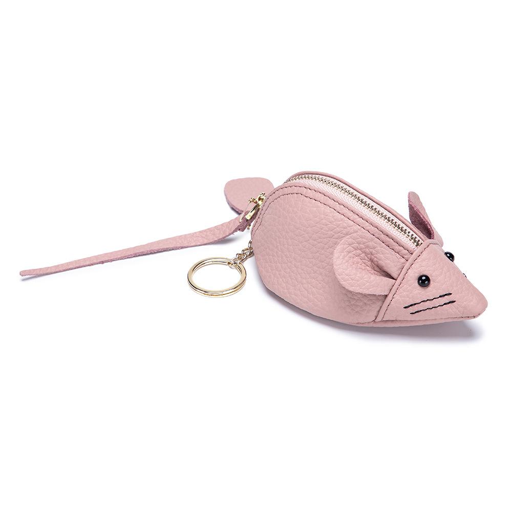 Cartoon change bag female cute mini soft cowhide Korean ins ladies change bag creative cutecoinpurse