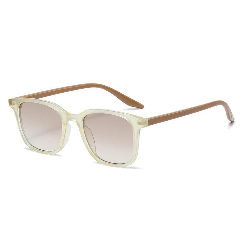Fashion Sunglasses For Women Square Retro Contrast Color Shades Uv400 Men Trending Matte Gradient Sun Glasses Ins Popular