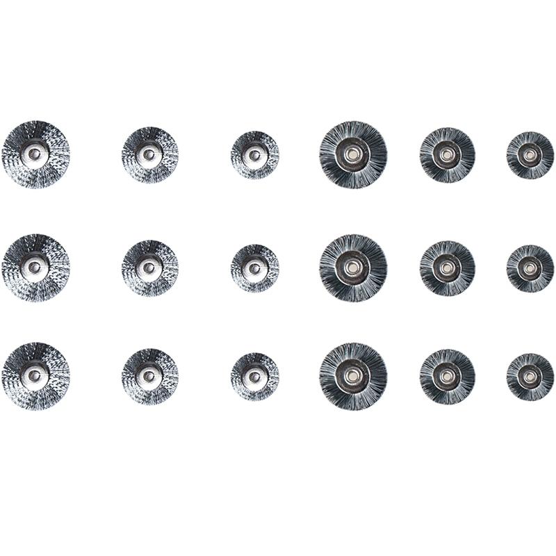 10Pcs 2.34mm Hole Dental Laboratory Polishing Brush Wheel Rotary Tools Low Speed HP Shank Wool Goat Cotton Black Buffing