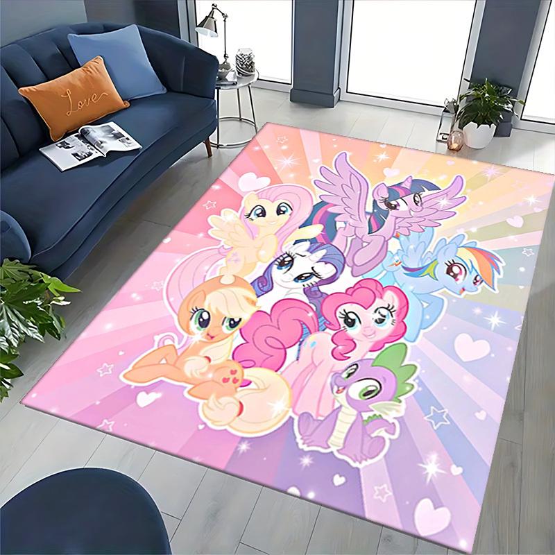1pc My Little Pony Friendship Is Magic Chair Mat - Anime Cartoon Design, Non-Slip Carpet for Office Chairs, Suitable for Home Decor, Living Room, Bedr