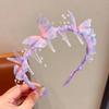Cute Children Streamer Hair Hoop Shiny Fairy Pearl Hairband Gifts Princess Headband  for Kids Girls
