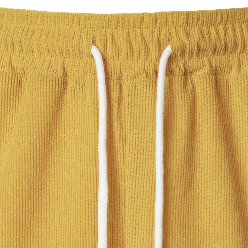 Pantaloni sportivi estivi a tinta unita con lacci in velluto a coste semplici a cinque quarti pantaloni da uomo pantaloni casual Pantaloncini (Uomo)