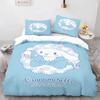 Housse de Couette Dessin Animé Cinnamoroll Maison Ensemble Taie d'Oreiller Chambre Adulte Enfants Couette Literie