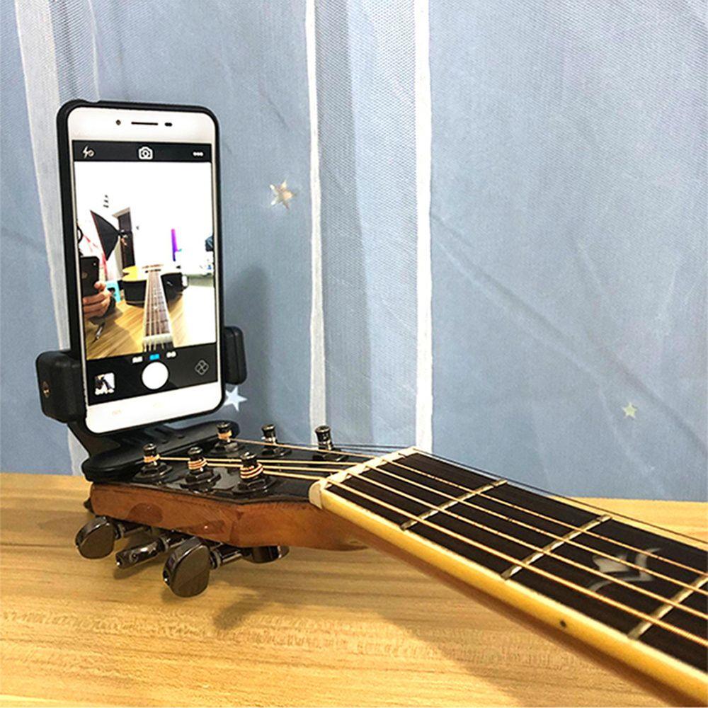 Tripod Clip Head Bracket Stand Phone Holder Tripod Clip Head Guitar Phone Holder Guitar Head Clip