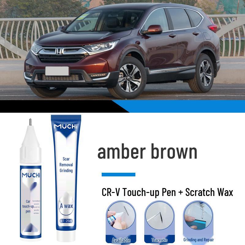 CRV Crystal White Pearl & Black Touch-Up Paint Pen for Car Scratches