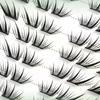 6/28 Rows Eye Manga False Eyelashes Large Capacity Tapered Thick Segmented Individual Cluster Lash Extensions Enlarge Eyes