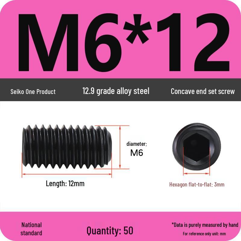 12.9 Grade Hex Socket Set Screw Grub Screw (M3-M12)