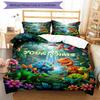 3PC Custom Name Dinosaur Adventure Jungle Bedding Set Duvet Cover Closure Includes 1 Duvet Cover & 2 Pillowcases for Bedroom