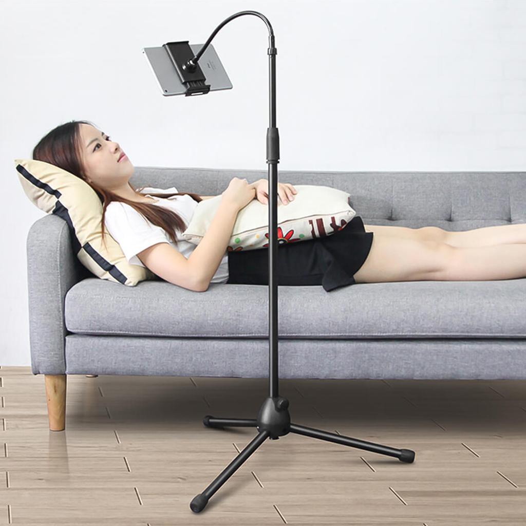 Telefon-Stativständer Höhenverstellbar Handy-Tablet Bodenständer Halter für für 4,7-10 Zoll