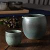 Marui Seito Shigaraki Ware Hechimon Sake Cup, Diameter 5cm, Black Celadon, Blue, MR-3-4309