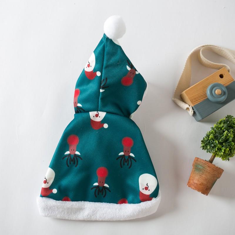 Pet Cape Costume Cats Dogs - Red Hooded Reindeer Horned Styles In S M L