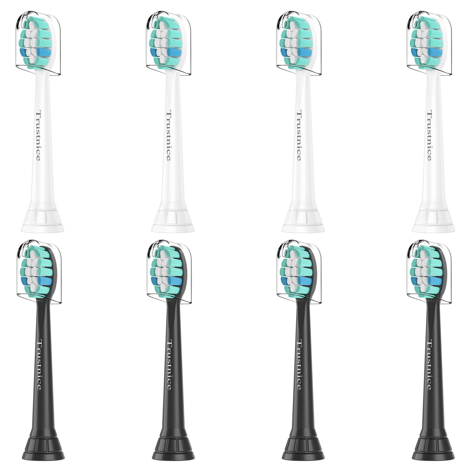 

Trustnice Запасные насадки для электрической зубной щетки Philips Sonicare Совместимы с Philips DiamondClean Удаление налета для дома и путешествий 8 шт.