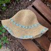 Summer Outdoor Empty Top Hat Solid Color Sun Hat Straw Beach Sun Hat Men