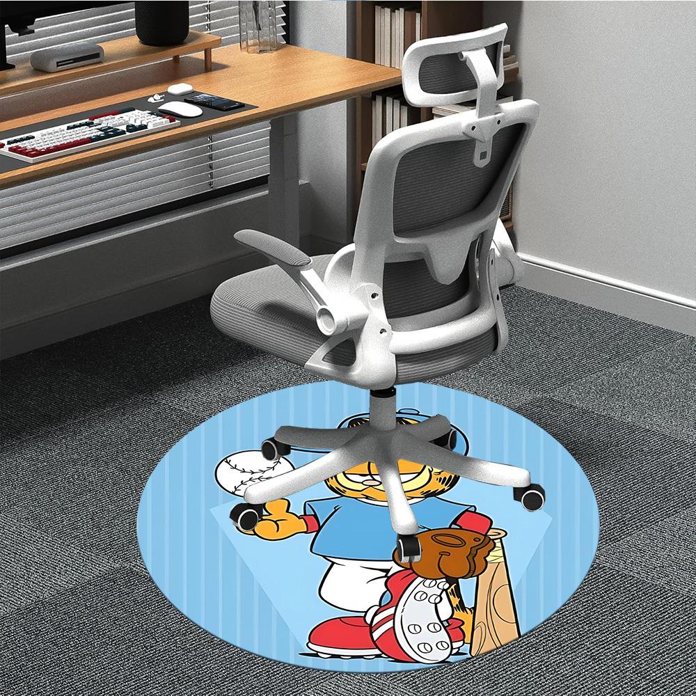 

1pc Garfield Office Round Area Rug, Under Office Chairs Bedroom Living Room Home Decor, Room Decoa1016085 80cm by 80cm