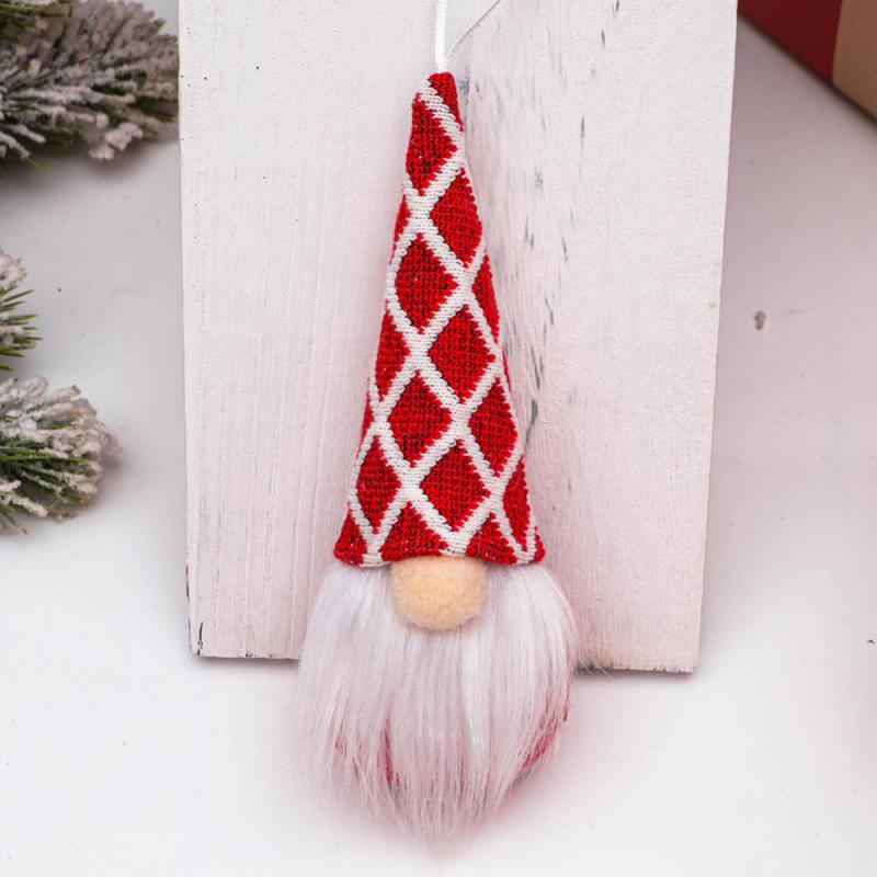 3Pcs/lot Christmas Gnome Elf Doll Pendant Merry Christmas Decorations For Home Xmas Tree Ornament New Year