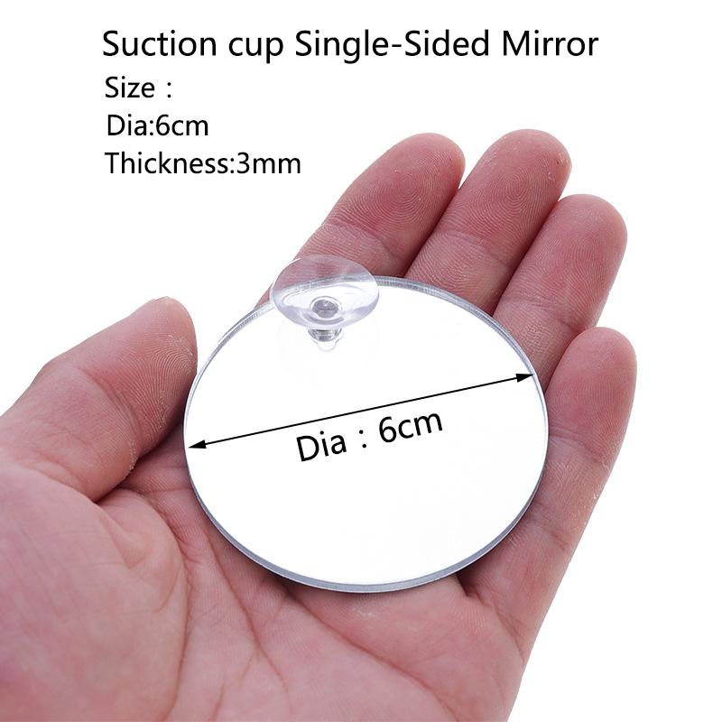 Aquarium Betta Mirror Fish Tank Floating Round Mirror for Fish Betta Flowerhorn Cichlid Training