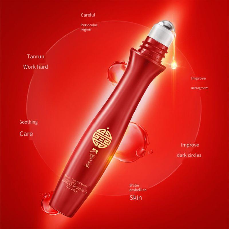 Anti- Wrinkle Eye Cream with Roller Ball Quick Drying Hydrating Hyaluronic Acid Refreshing Eye Serum Fades Fine Line
