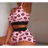 New Printed Suspender Pajamas Cool Thin Tight Sweet Pajamas Large Size