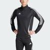 Adidas Tiro 24 Training Top With Striped Stand Collar Long Sleeve Soccer Jersey Men Tops Black IJ9963