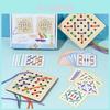 Wooden Dual Player Rope Threading Game With Handeye Coordination For Early Educational Fun