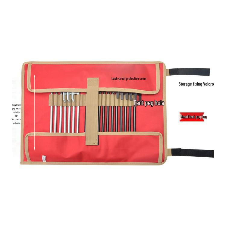 Large Outdoor Tote for Camping Gear: Includes Peg Storage, Tarp, Tent Pegs, and Hammer Kit