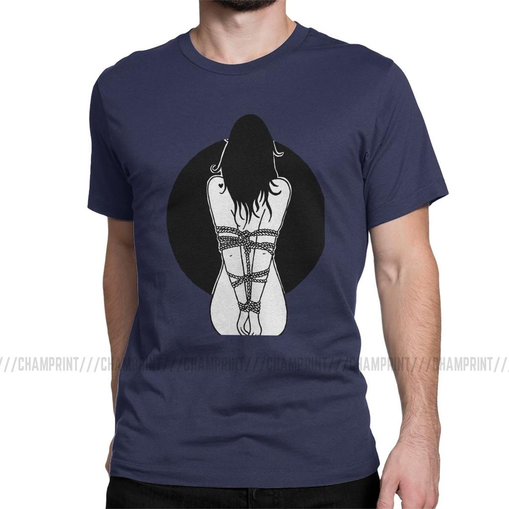 Mens Bind Shibari T Shirt BDSM Dominant Submissive Slave Play Sexy Sub Cotton Clothes Vintage O Neck Tee Shirt Summer TShirt