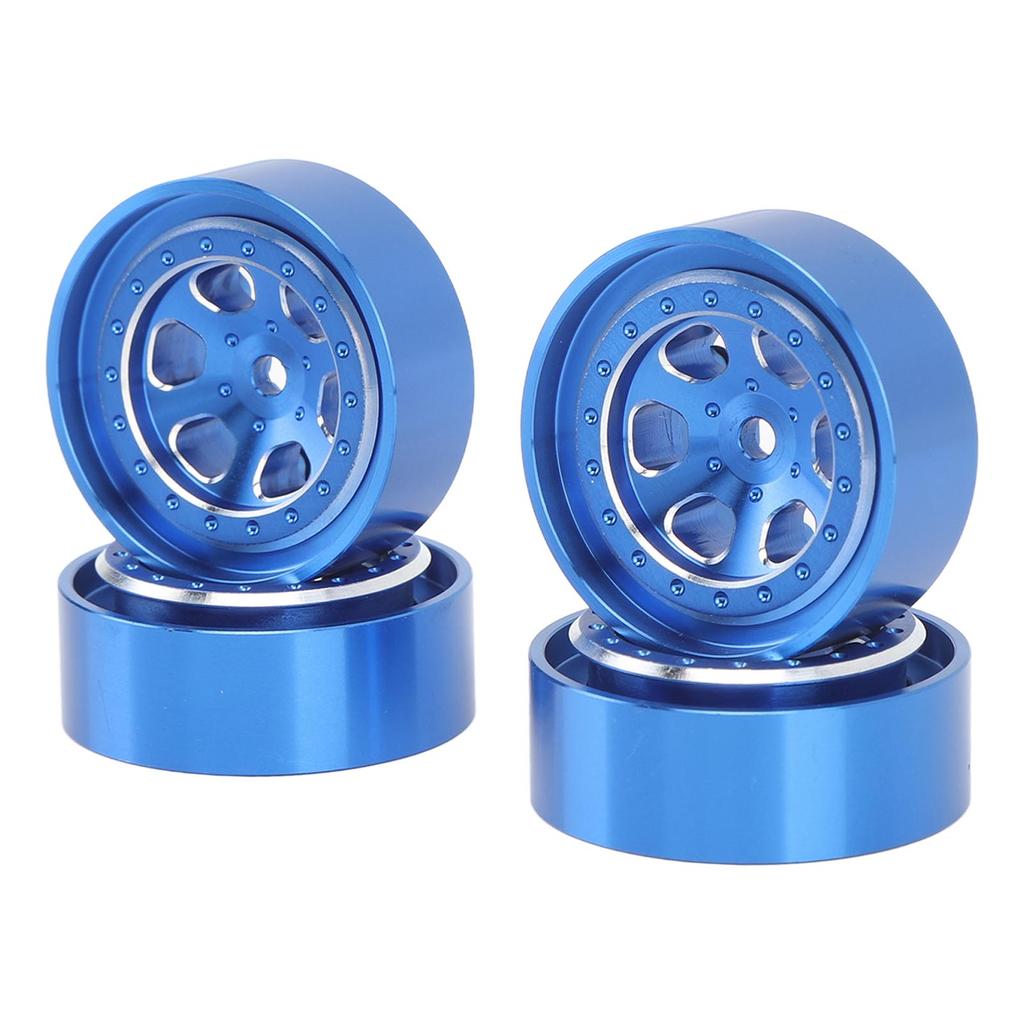 4pcs 1.3 Inches Wheels Aluminum Alloy 6 Holes Wheel Hubs for 1/18 RC Crawler