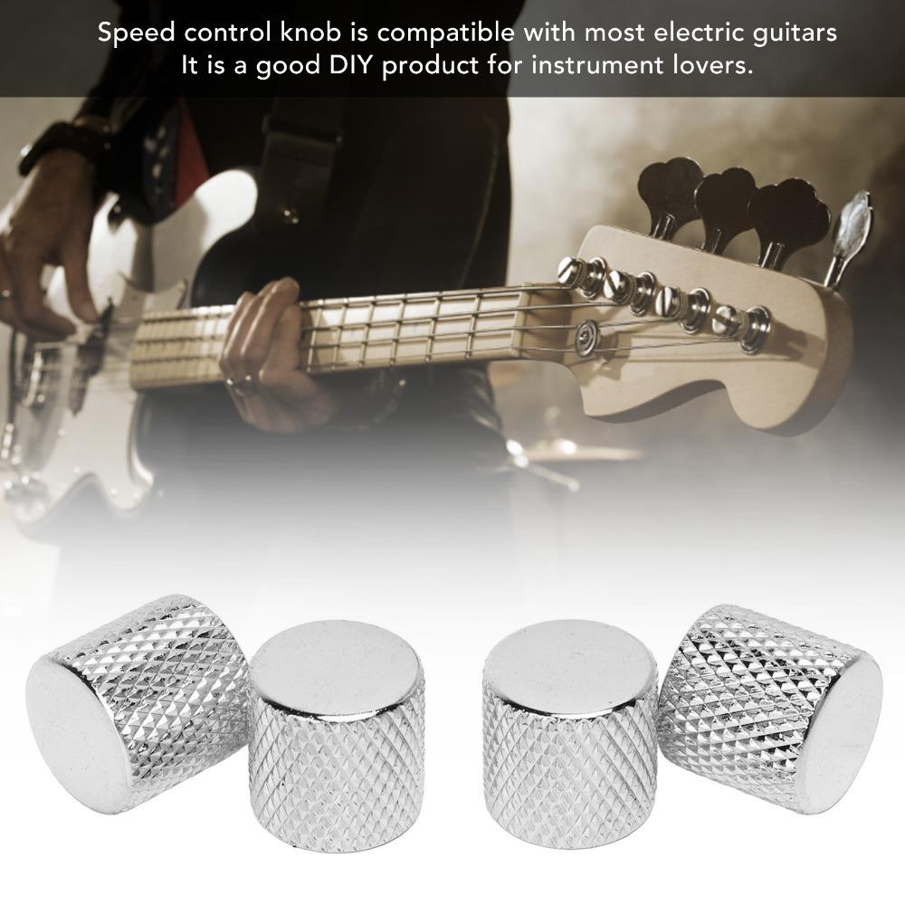 4PCS Black/Silver Electric Guitar Control Knob  For Electric Guitar Control Knob