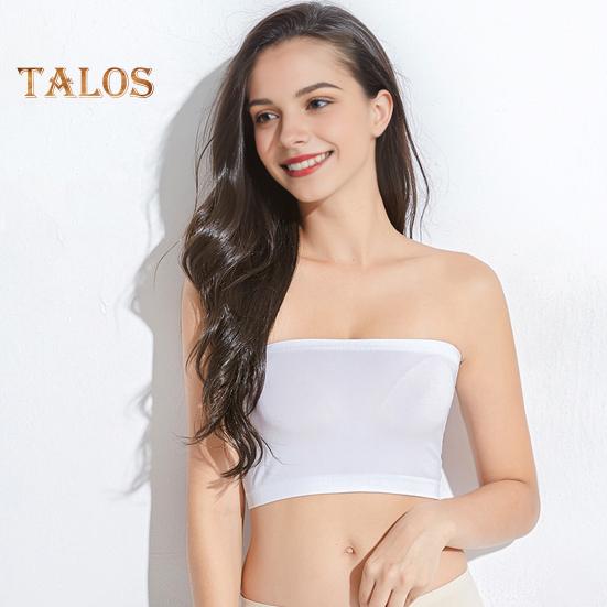 Women Invisible Tube Top Bra Strapless Padded Wireless Anti-slip Push Up Soft Anti-exposure Solid Color Elastic Lady Bandeau Bra Women Underwear