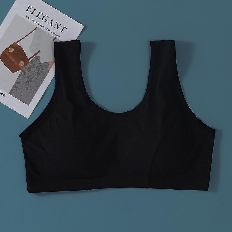Women's Cotton Vest-Style Bra for Middle-Aged & Elderly: Lightweight Summer T-Shirt Underwear