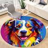 1pc Doodle Pet Office Round Area Rug, Indoor Mat Suitable ForOffice, Under Office Chairs Bedroom Living Room Home Decor, Room Deco T073