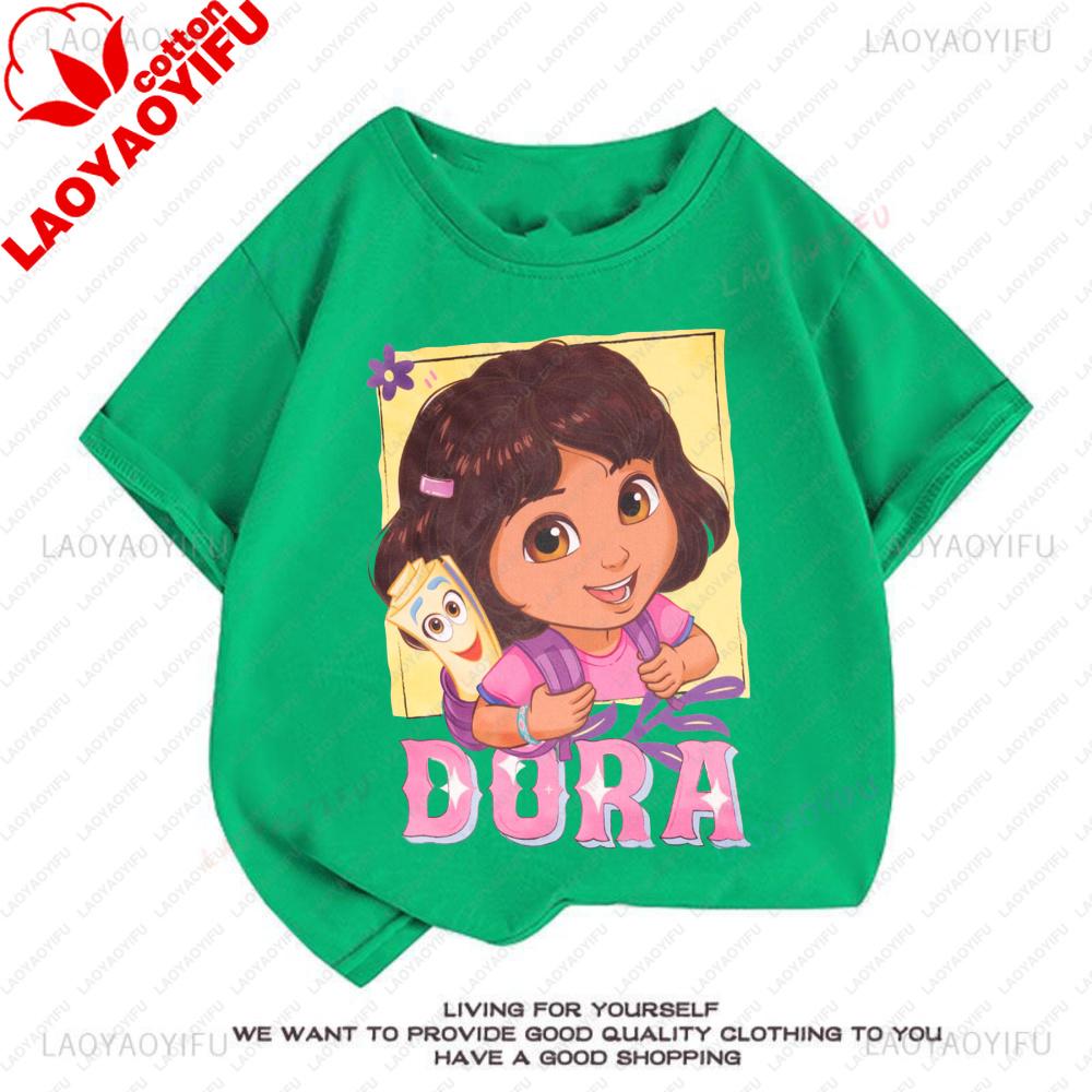 New Arrival Dora The Explorers T Shirt Unique Novelty Fashion Graphic T Shirts Cotton Vintage Printed Shirt Camisa Unisex Clothes