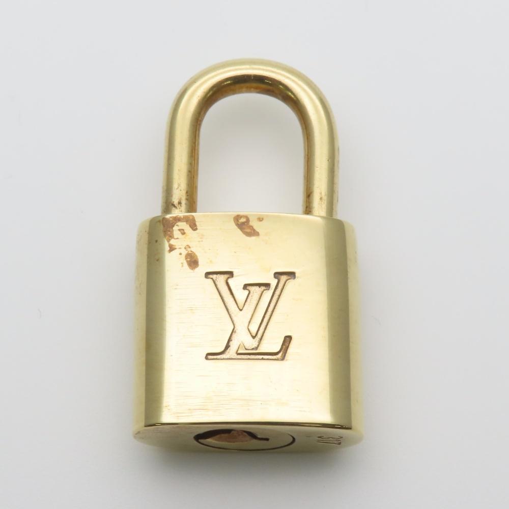 Used LOUIS VUITTON Cadena Key set No.317 metal gold padlock