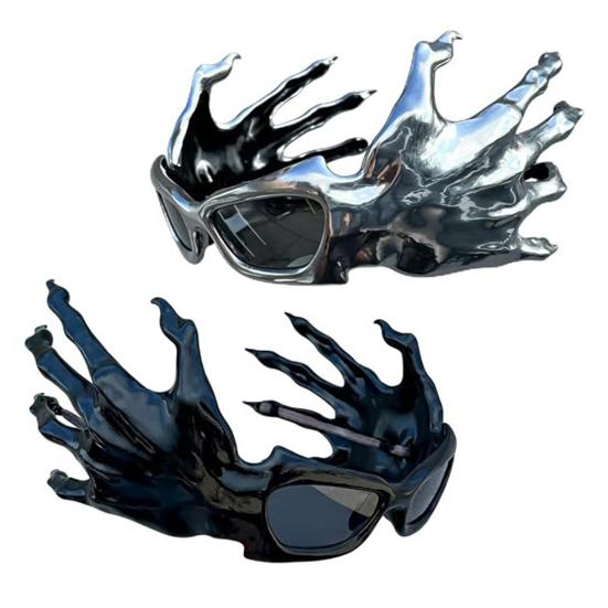 Monsters Hands Sunglasses Novelty Futuristic Sunglasses Lightweight Funny Hands Glasses with UV400 Mirror Lenses Gift for Men Women