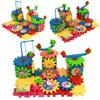 Hot 81 Pcs Electric Gears 3D Puzzle Model Building Kits Plastic Brick Blocks Educational Toys For Kids Children Xmas Gifts