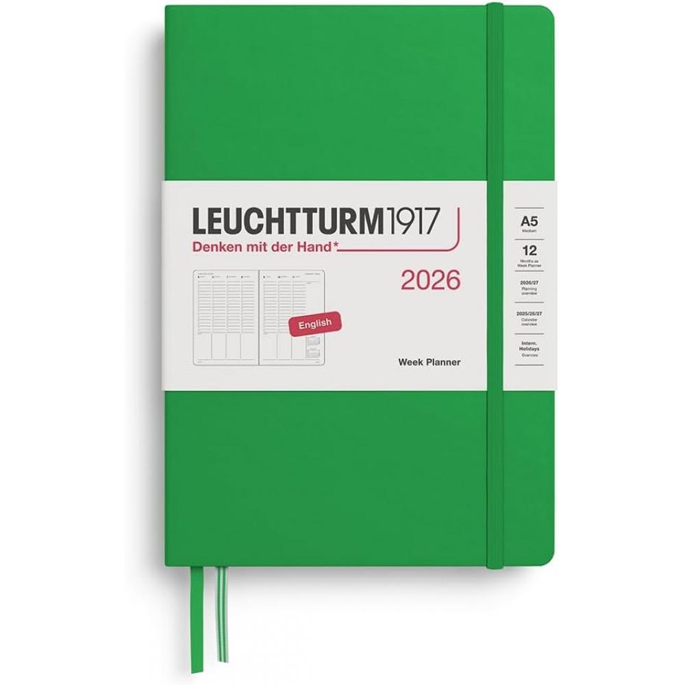 Leuchtturm1917 A5 Weekly Vertical Spring Leaf Diary January 2026