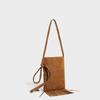 Suede Niche Boho Fringe Phone Bag American Ethnic Style Matte Mini Shoulder Crossbody Purse