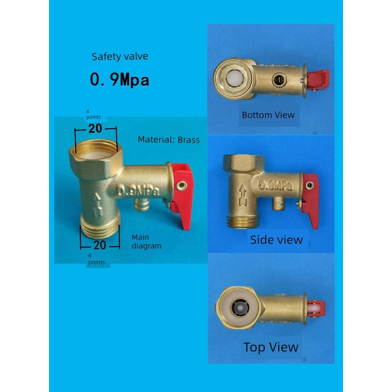 Water Heater Pressure Limiting Valve Relief Pressure Valve Decompression Inlet Pipe Valve New Product Promotion Outlet Drain Pipe Safety Valve